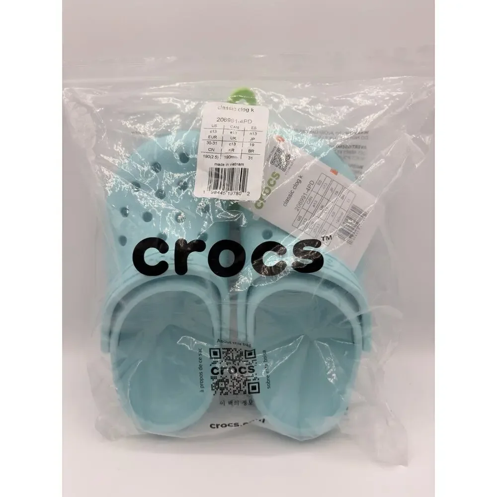 Crocs Kids Classic Clog Size C13 EU 31 Retro Teal NWT